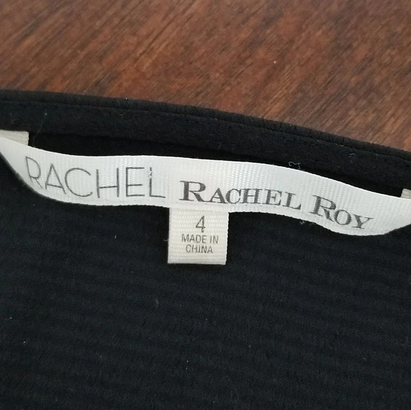 RACHEL Rachel Roy Boho Embroidered Black Dress 4 - Picture 5 of 6